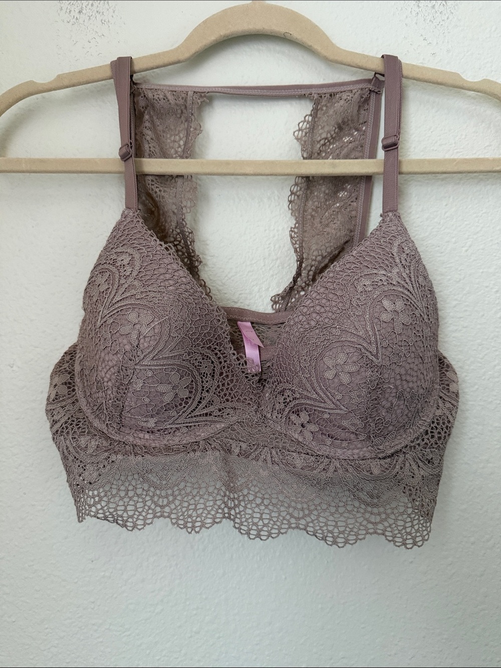 T Taupe Lacy Bra